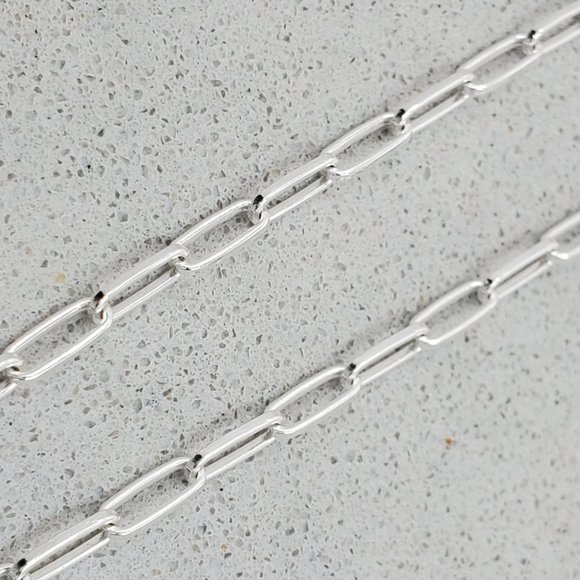 925 Sterling Silver Rectangular Link Bracelet - Picture 5 of 6